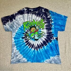 Rico Nasty T-Shirt Men Large Tie Dye Animated Graphic Rap Tee Time Flies Sz XL